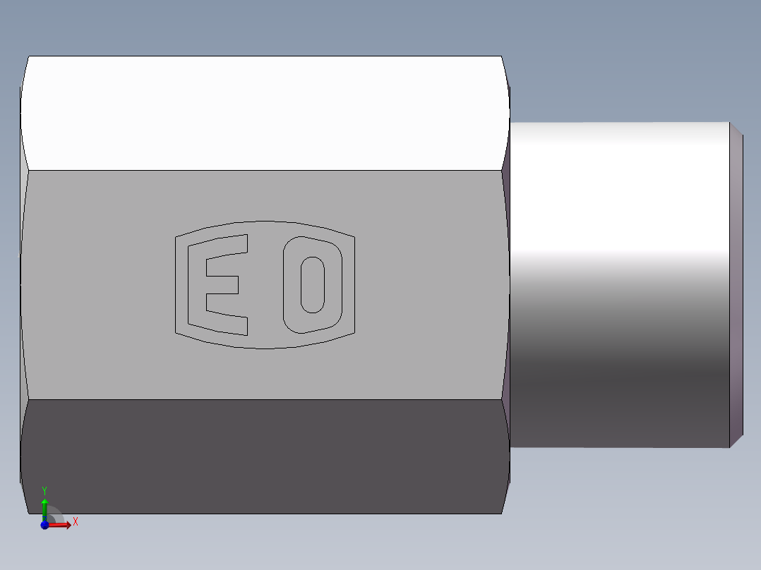 直通内螺纹接头、5CM-14-12前视图