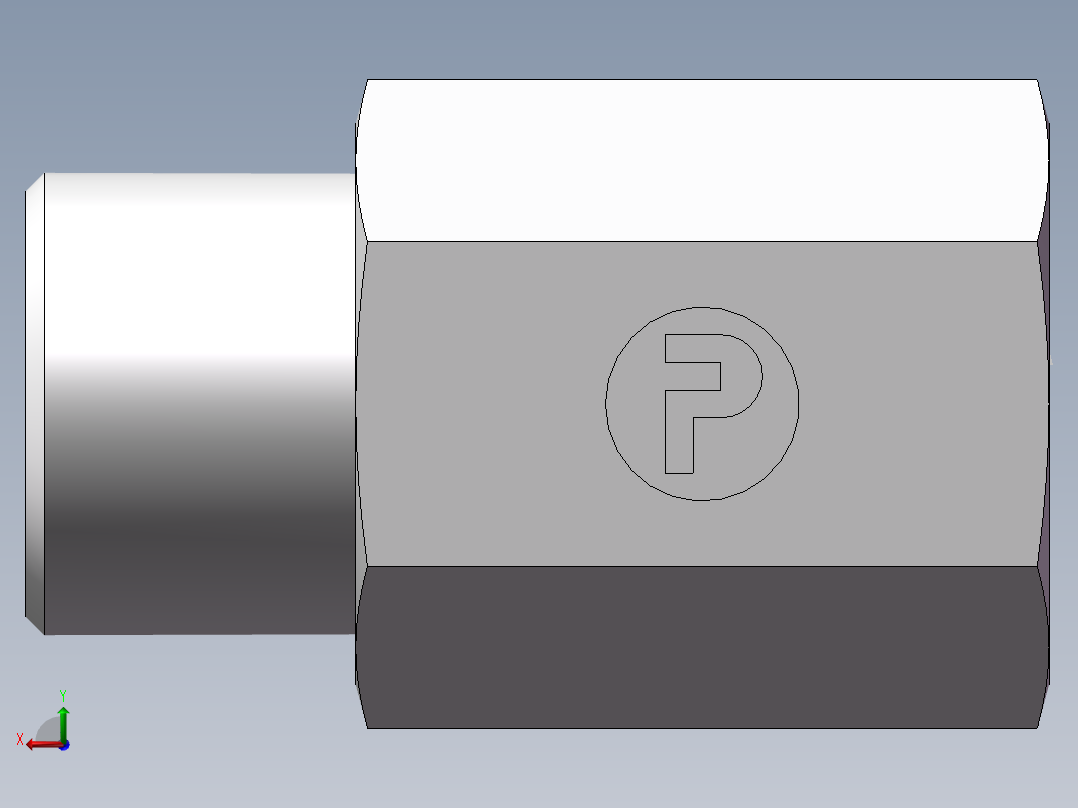 直通内螺纹接头、5CM-14-12后视图