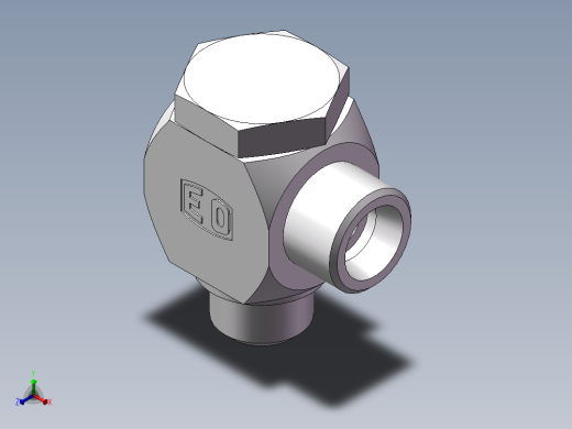 铰接式90度接头、1DI-20-18正等轴测缩略图