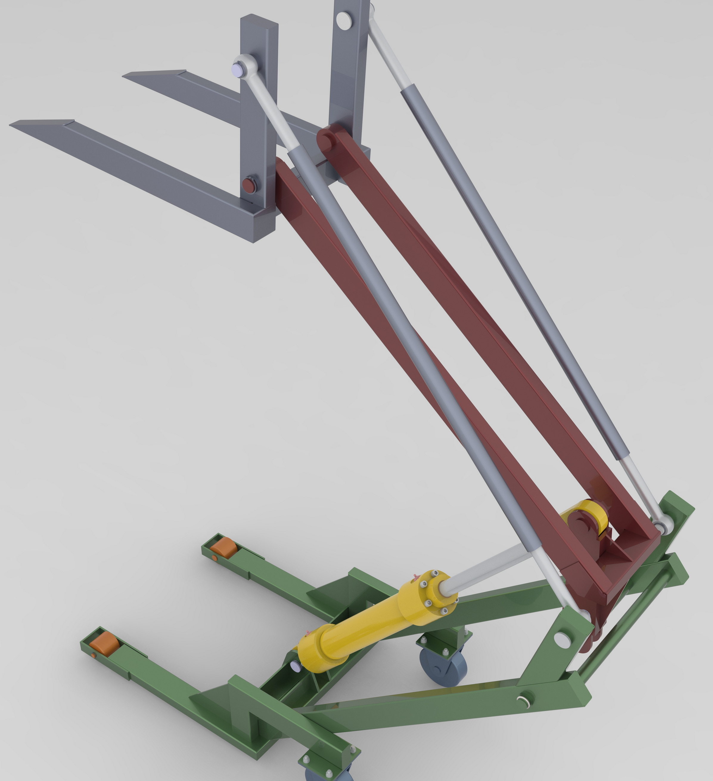 折叠式起重机货叉结构