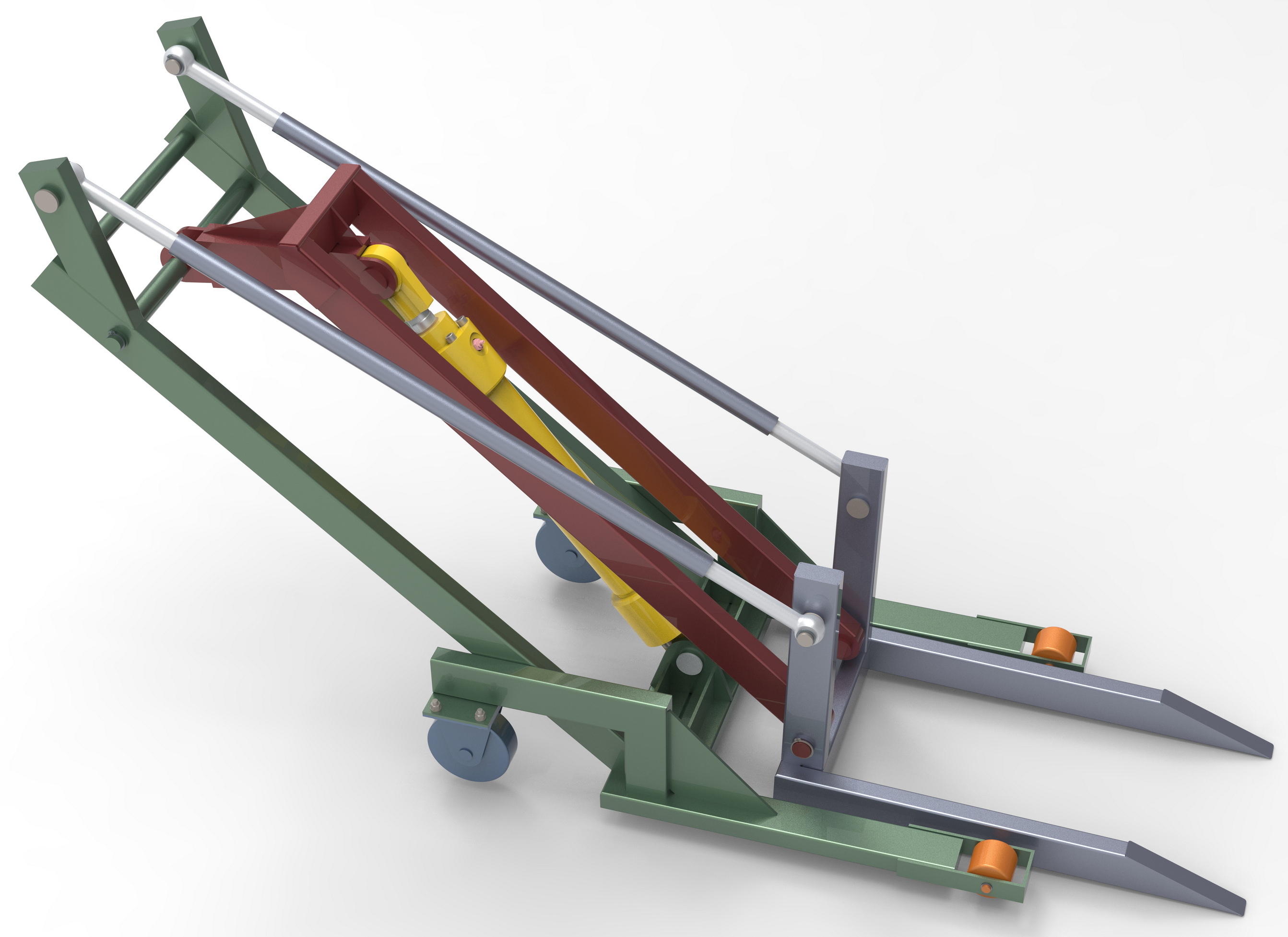 折叠式起重机货叉结构