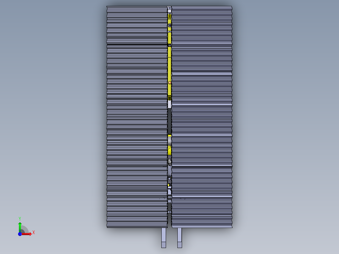 叉车摆放雨棚前视图