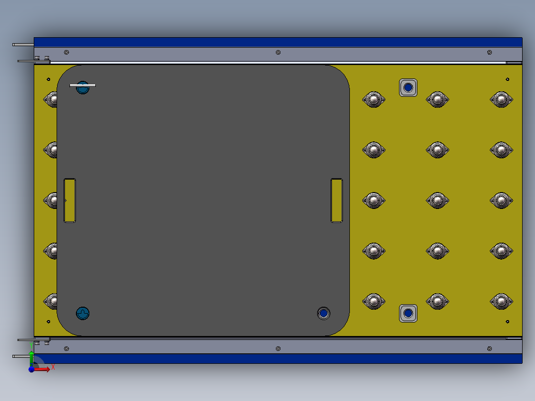 货架、万向球工装台前视图