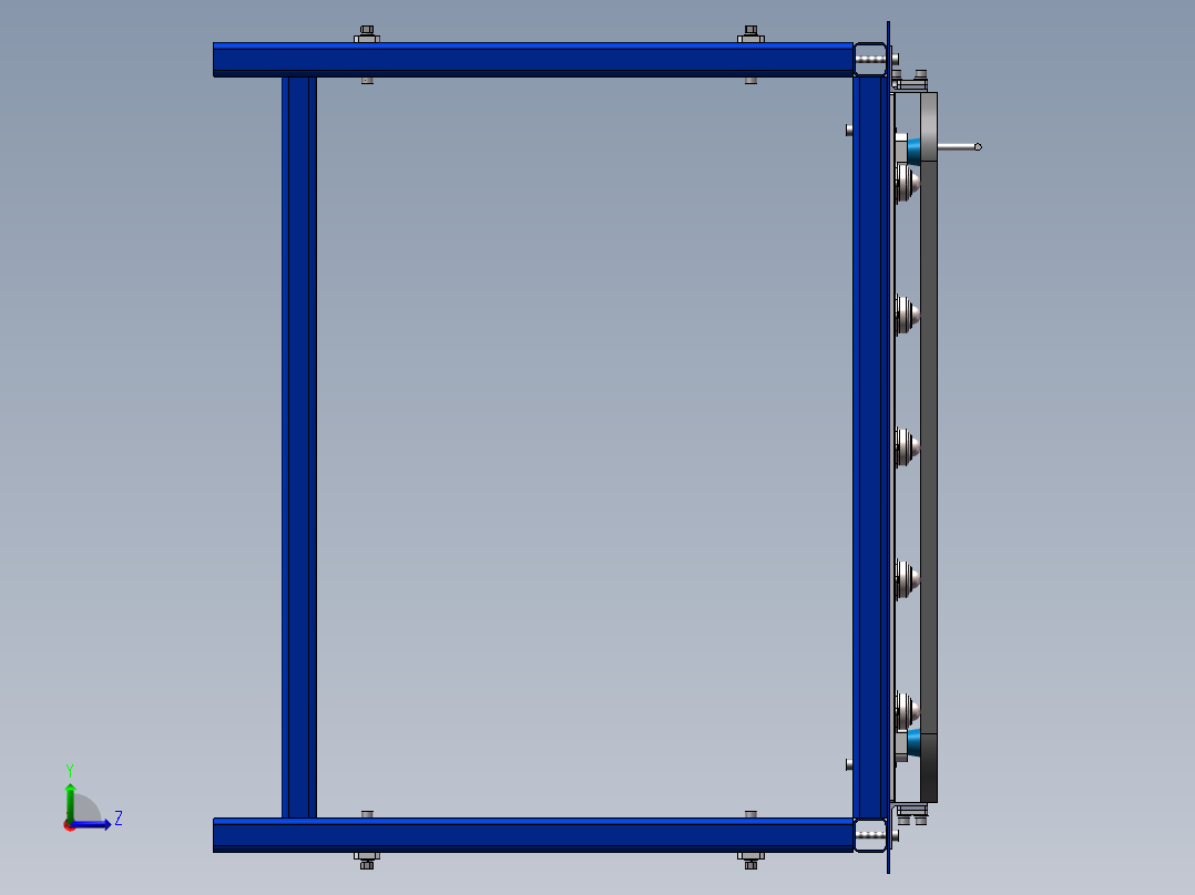 货架、万向球工装台左视图