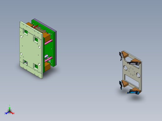 塑胶件产品水口冲切和取出治具