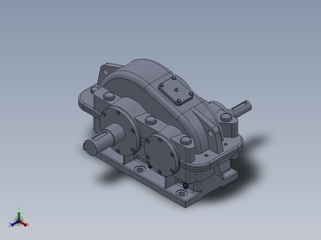 层叠式红枣分级机正等轴测图