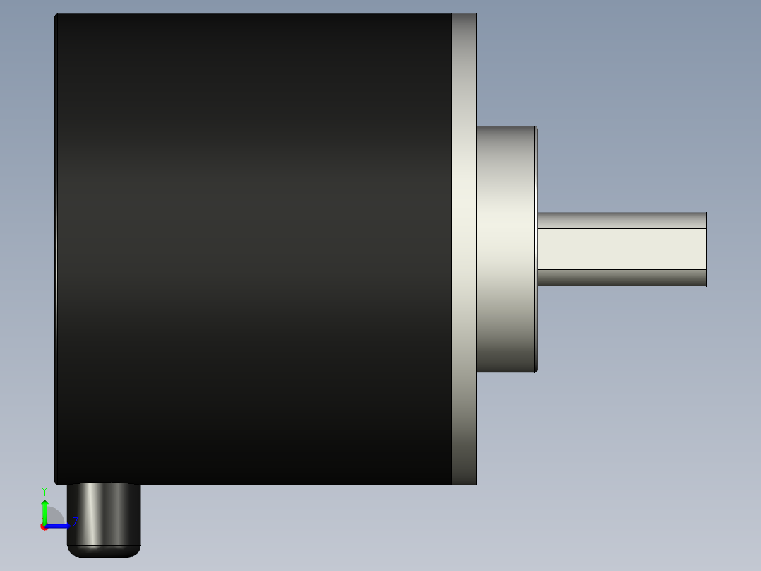 Orange 400 PPR两相增量式光学旋转编码器左视图