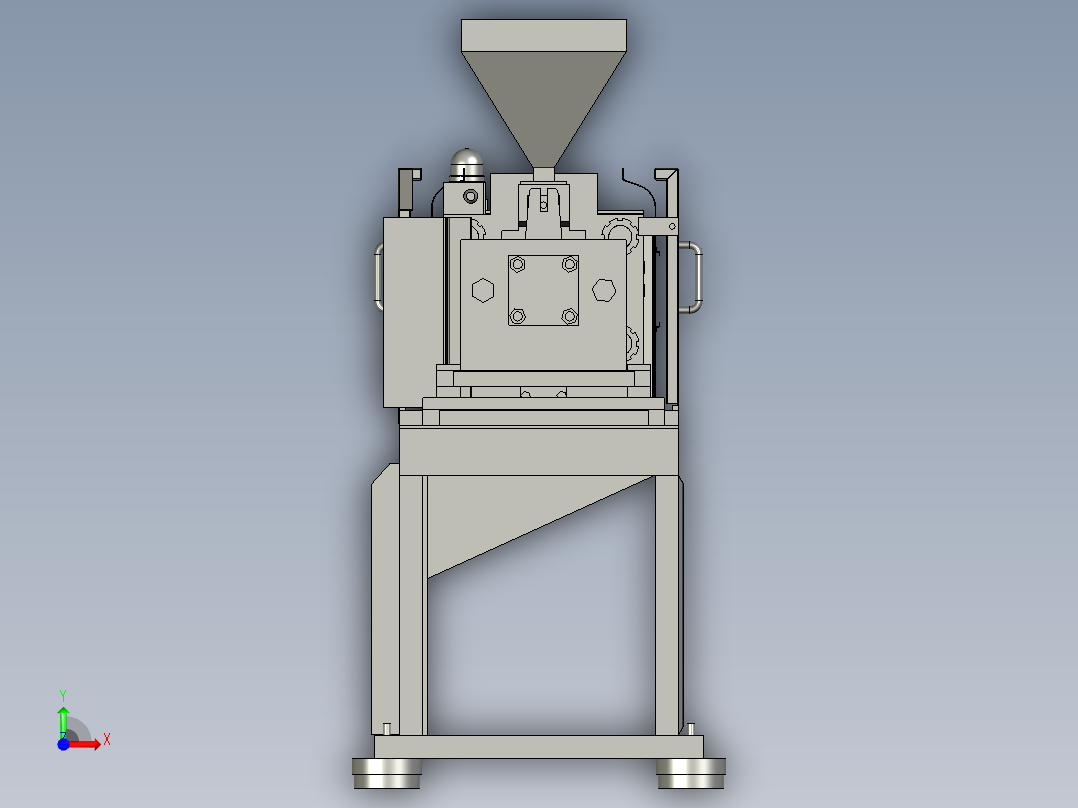 注塑机组立图前视图