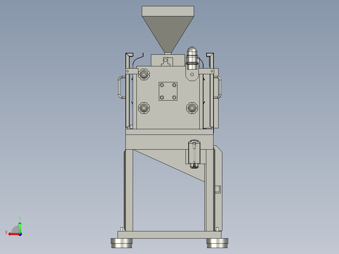 注塑机组立图后视图
