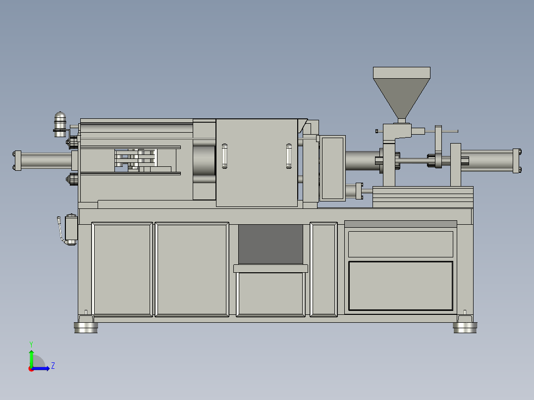 注塑机组立图左视图