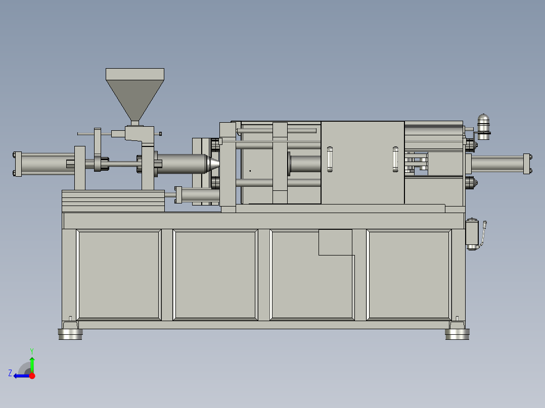 注塑机组立图右视图