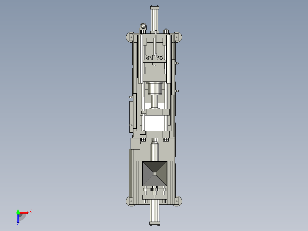 注塑机组立图俯视图