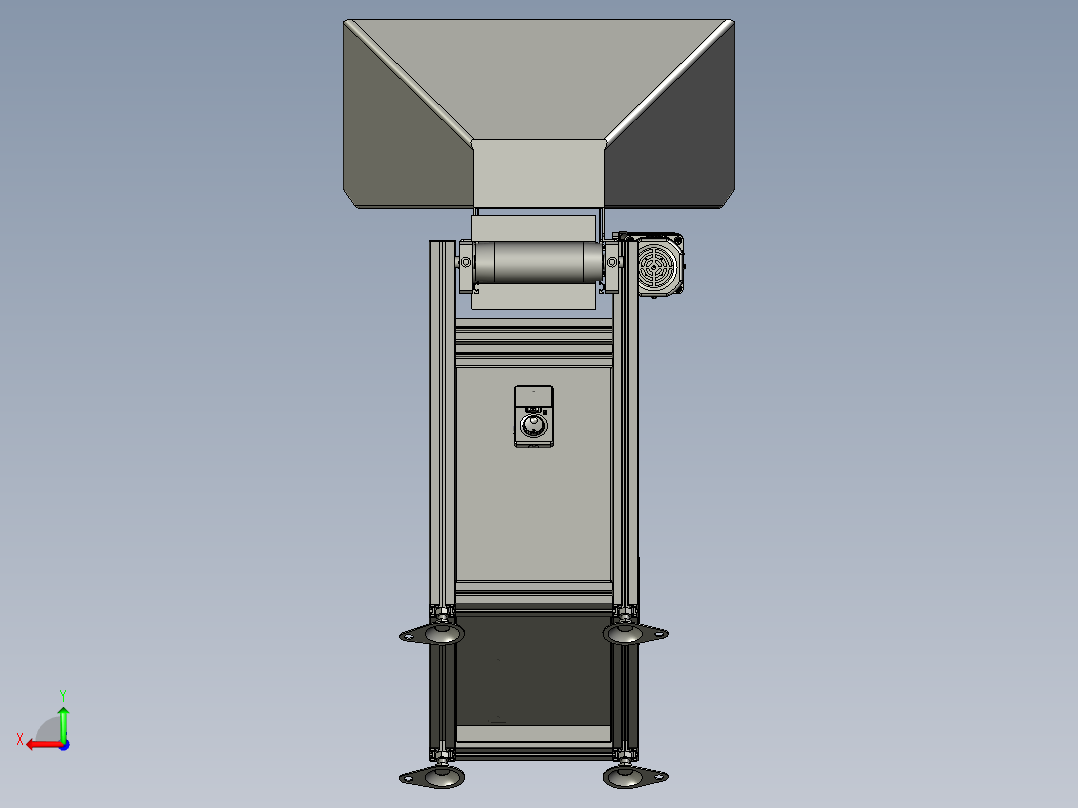 颗粒物料输送卸货上料提升机后视图