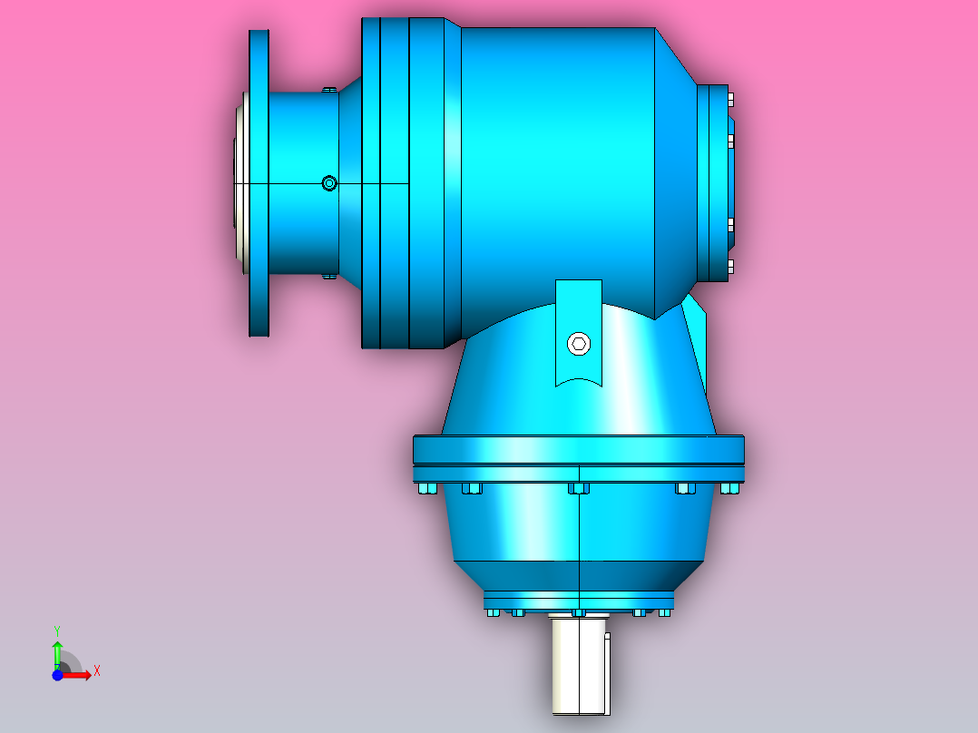 200R1Z～201R1Z行星减速机[NCE200R1Z9.37-IS-V3]前视图