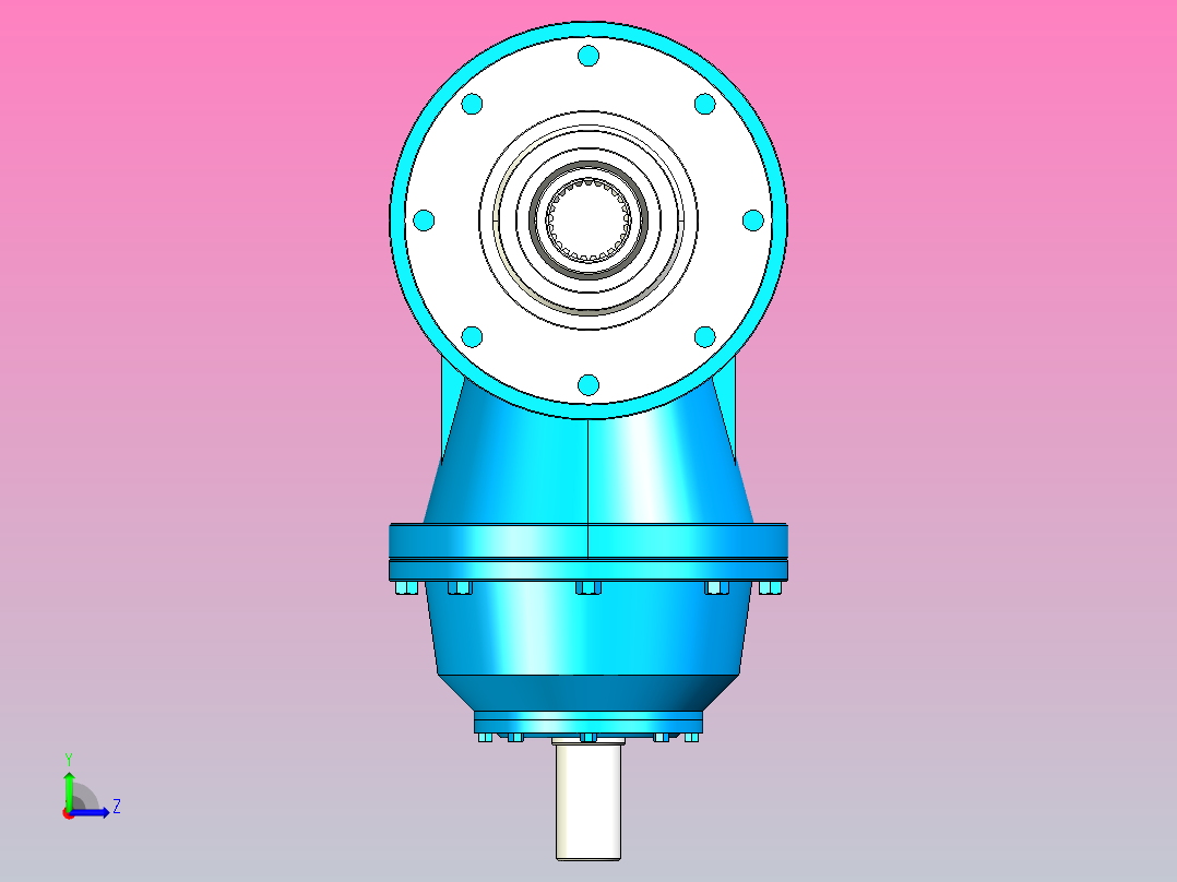 200R1Z～201R1Z行星减速机[NCE200R1Z9.37-IS-V3]左视图