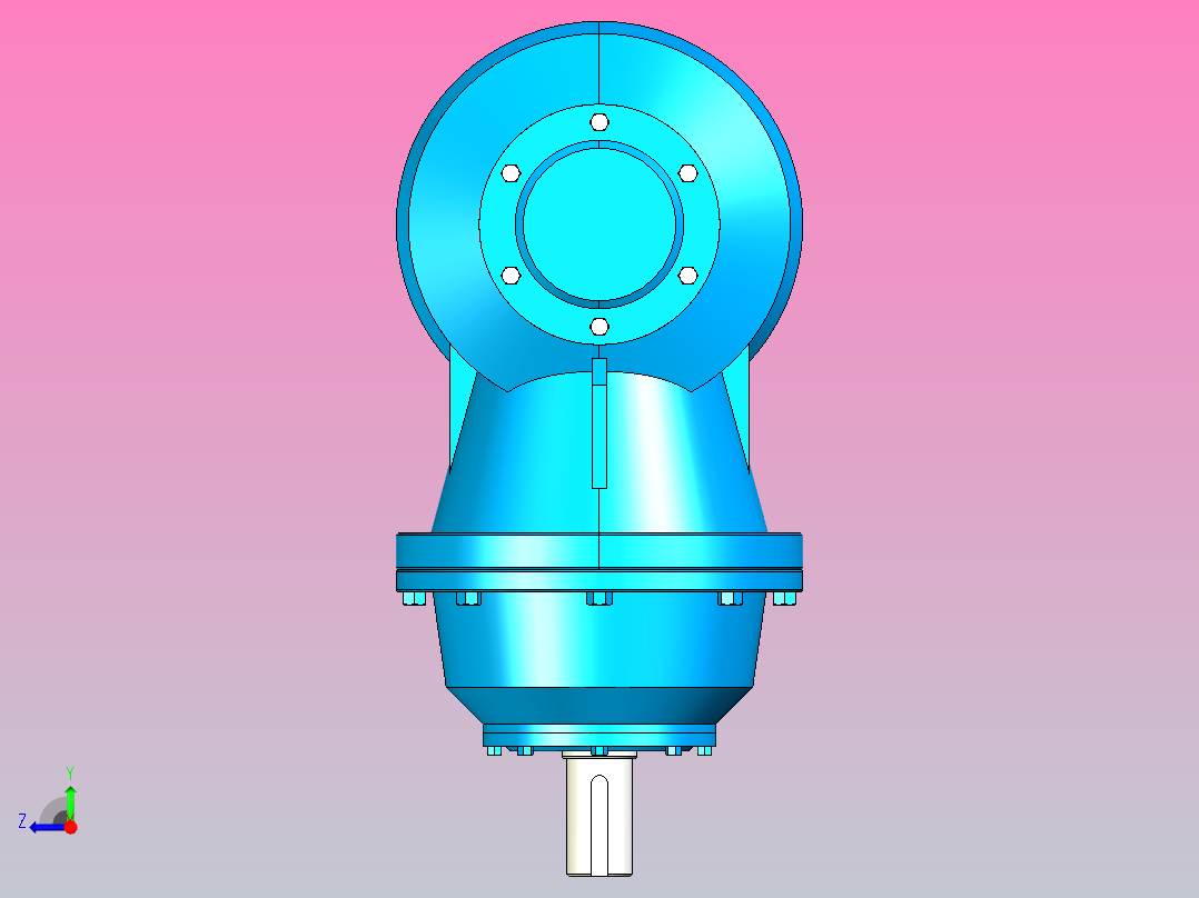 200R1Z～201R1Z行星减速机[NCE200R1Z9.37-IS-V3]右视图