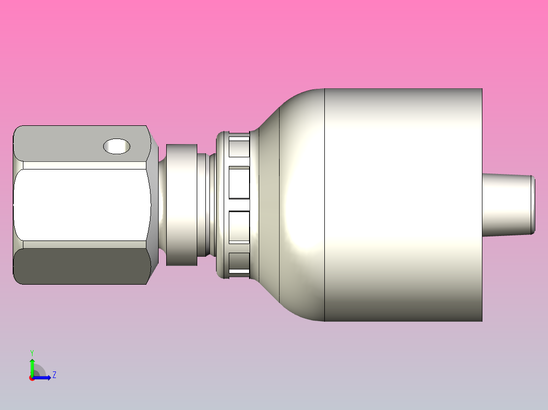 标准液压接头1c343-6-4左视图