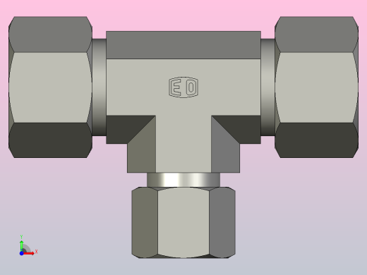 EO管接头三通异径管TR16 10 16S71.igs前视缩略图