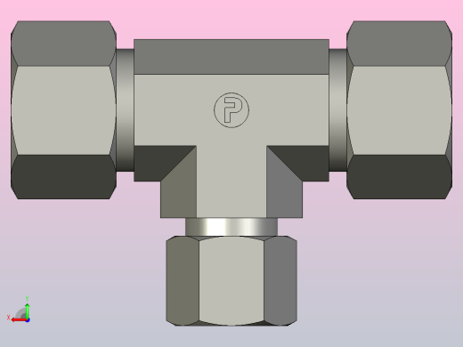 EO管接头三通异径管TR16 10 16S71.igs后视缩略图