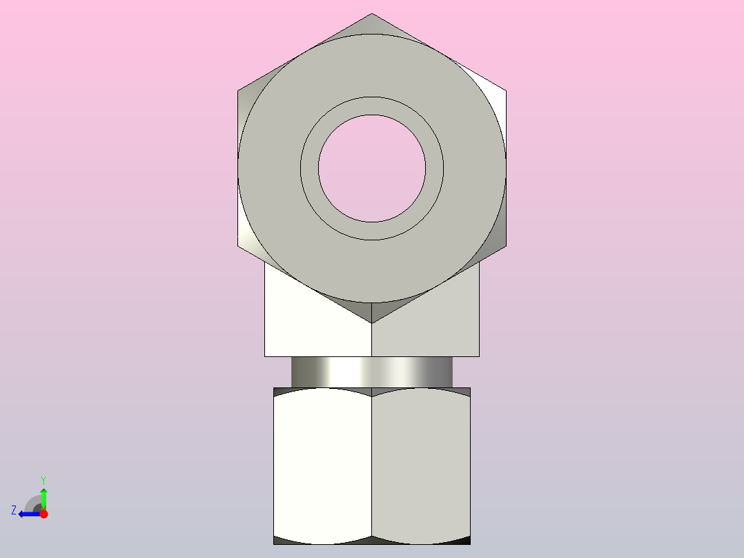 EO管接头三通异径管TR16 10 16S71.igs右视图