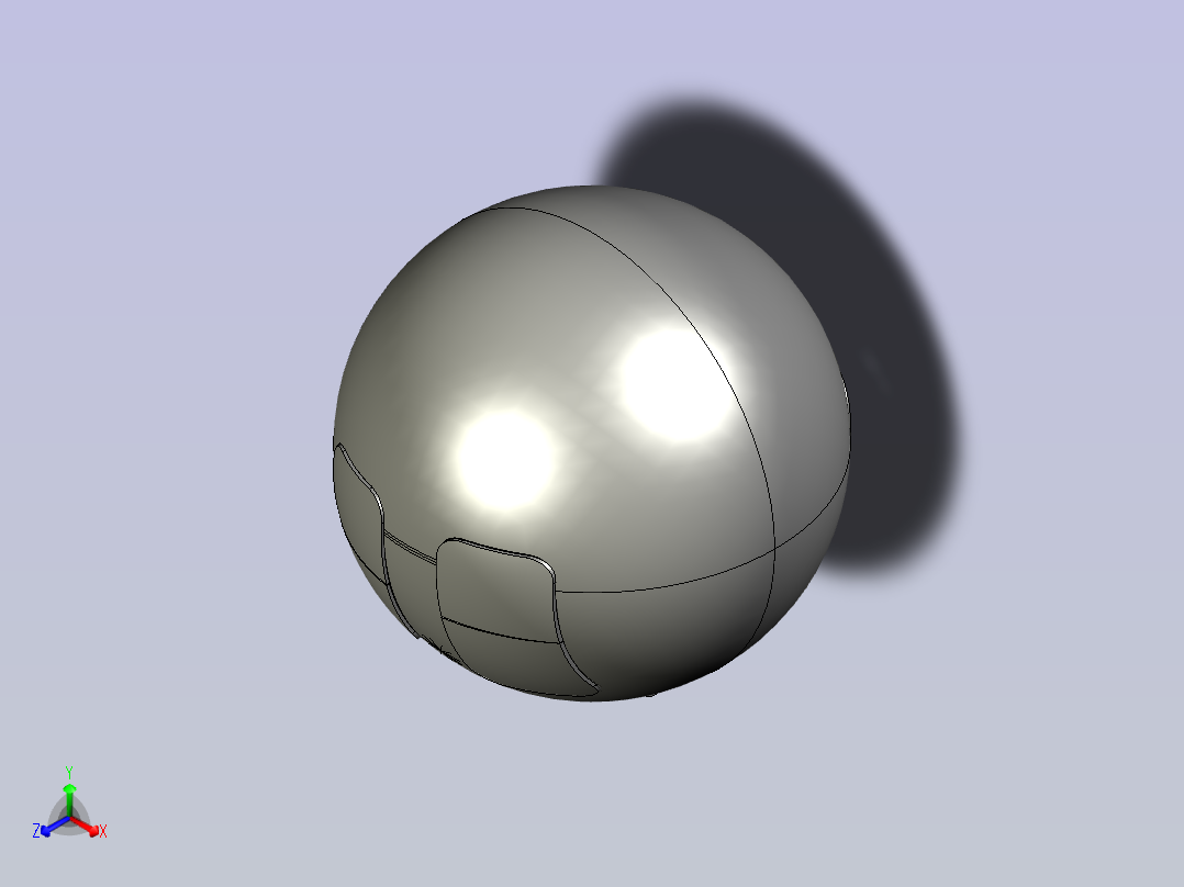 智能编程机器无线蓝牙机器球正等轴测图