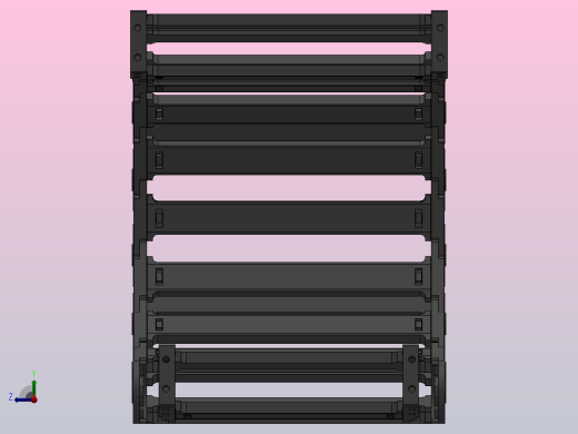 内高35弯曲半径150两侧打开型DA桥式拖链DMD35BDA-35-250-150R-30右视缩略图