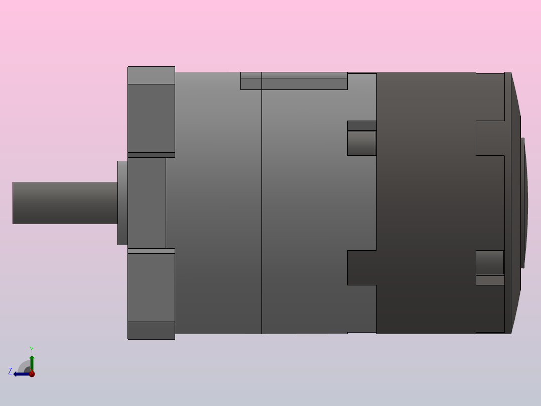 CRBU2系列叶片式摆动气缸(带角度调整单元)[CRBU2WU30-90SZ]右视图