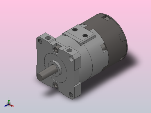 CRBU2系列叶片式摆动气缸(带角度调整单元)[CRBU2WU30-90SZ]正等轴测缩略图