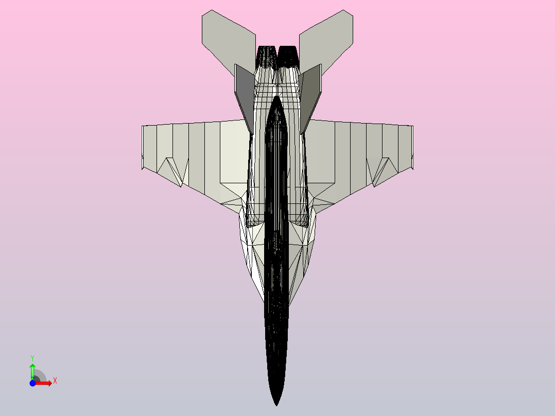 F18 喷气式飞机的 CFD 模拟前视图