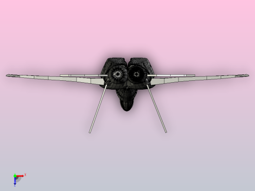 F18 喷气式飞机的 CFD 模拟俯视缩略图