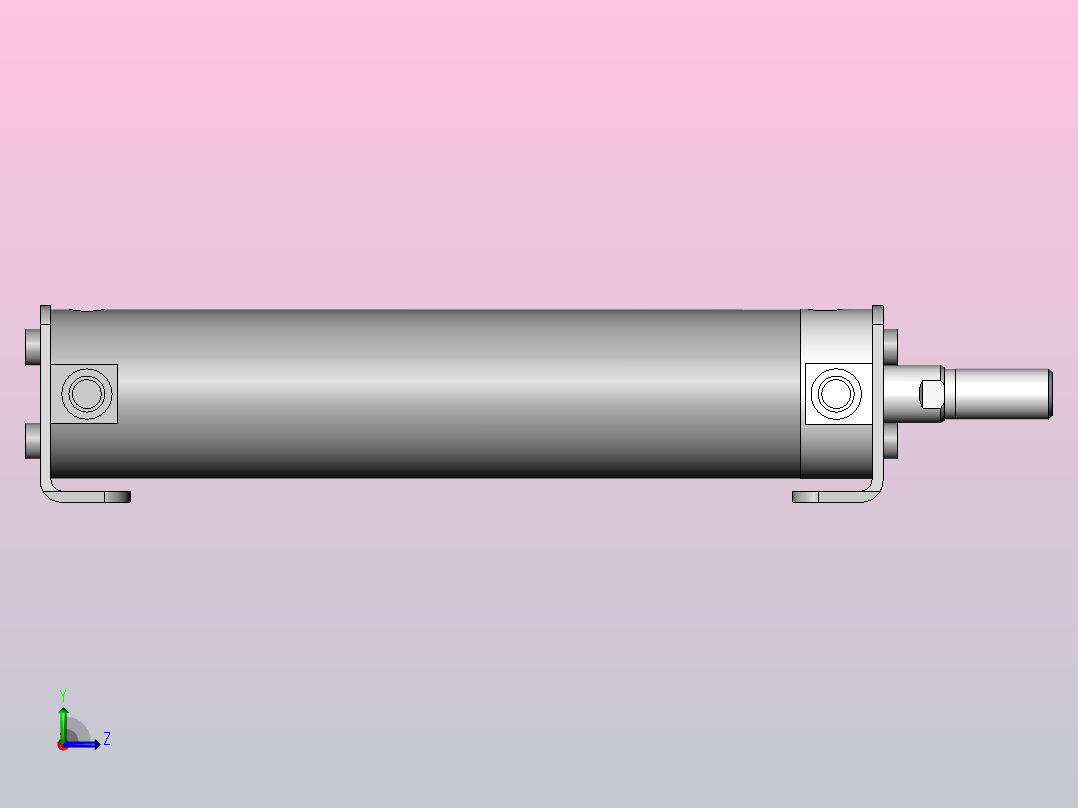 气缸CG1LN40-150左视图