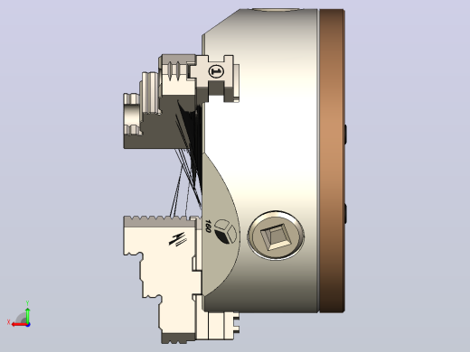 通用螺纹板直径160mm,带三个爪子后视缩略图