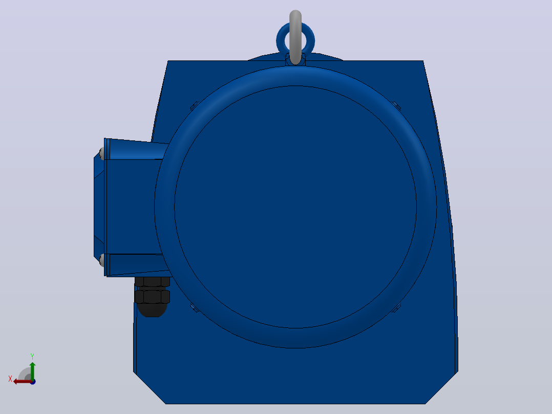RF147法兰轴伸式安装斜齿轮减速机RF147-Y37-4P-225S-M1-0°-Φ450后视图