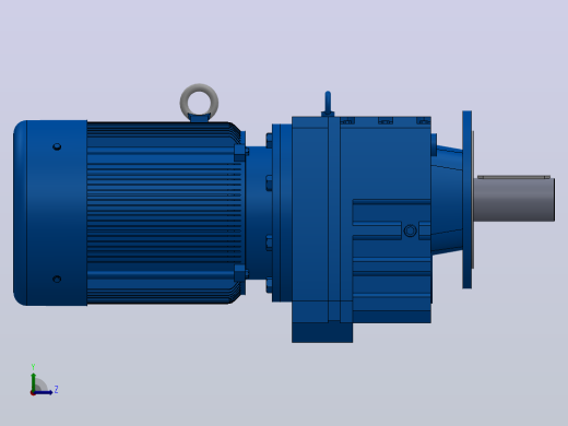 RF147法兰轴伸式安装斜齿轮减速机RF147-Y37-4P-225S-M1-0°-Φ450左视缩略图