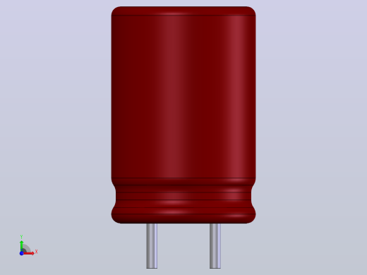 电子器件电容Electrolitic Capacitor Radial 8x12前视缩略图