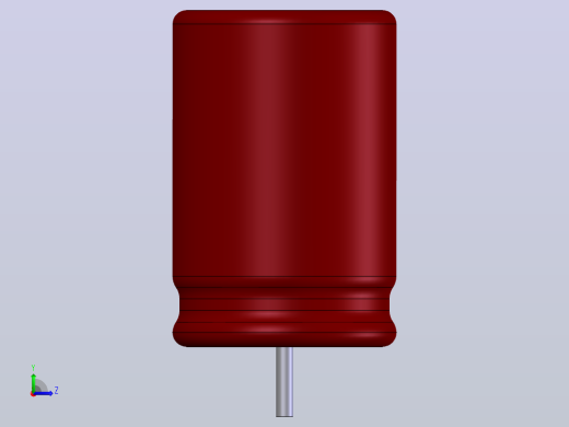 电子器件电容Electrolitic Capacitor Radial 8x12左视缩略图