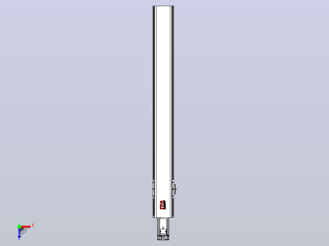 日规模组半封闭丝杆TPA-HNR-110D-1610C-L850-M-Y-P40-N3俯视图