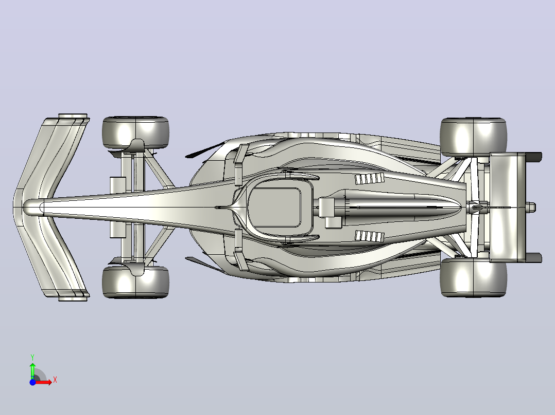 F1方程式赛车前视图