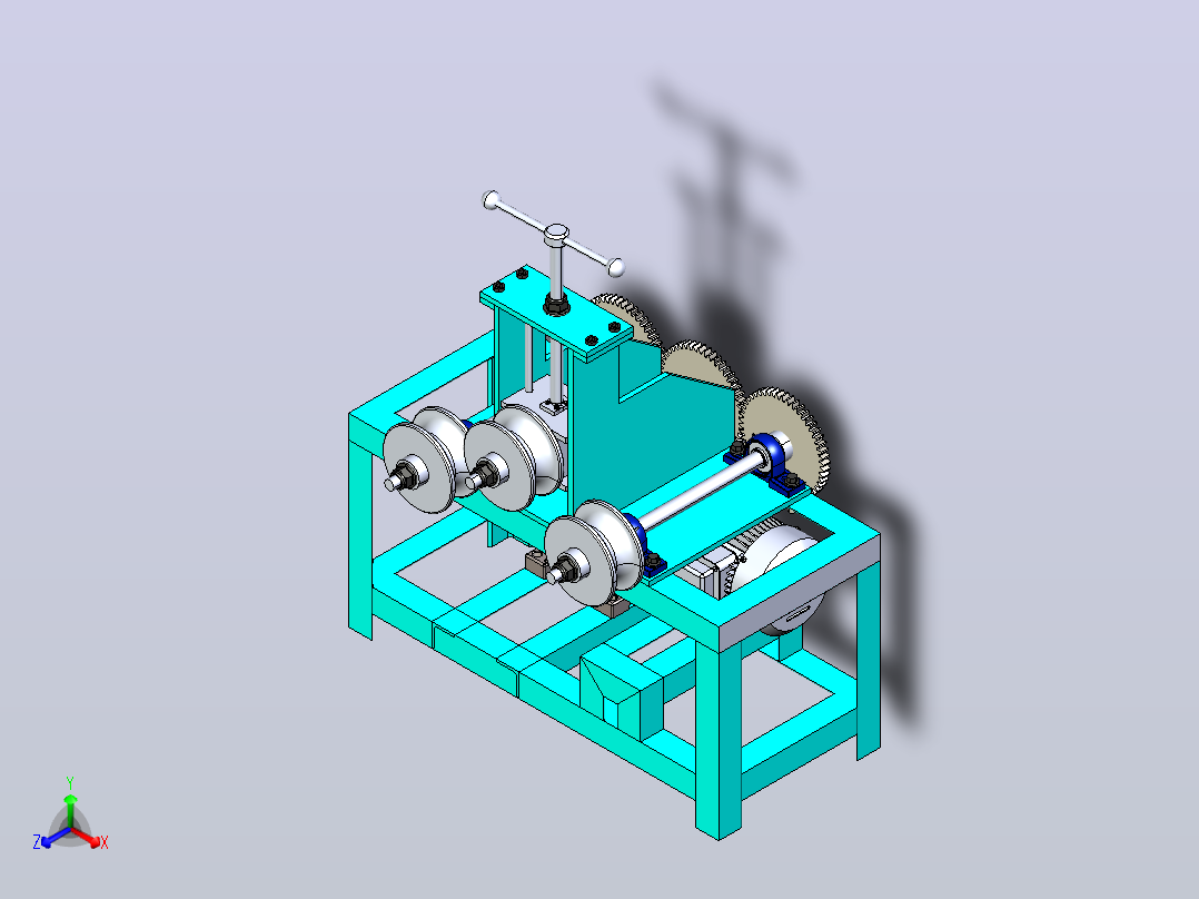 轧管机3D主视图