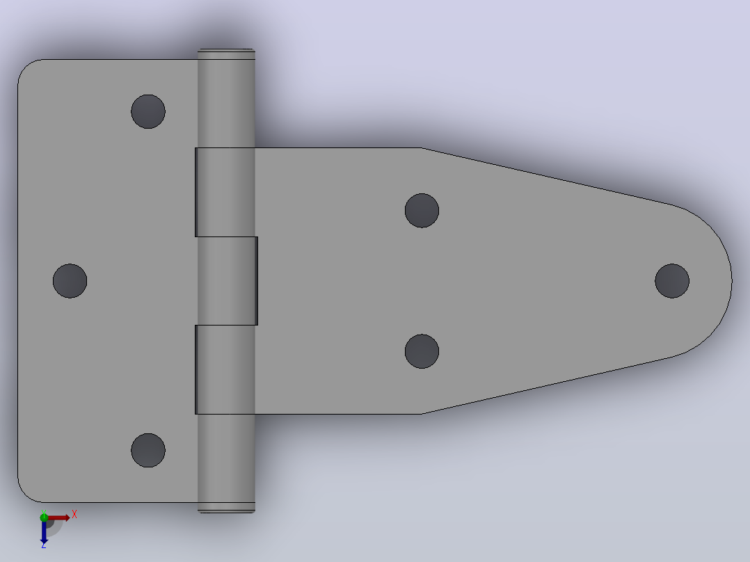 CL115铰链[CL115]俯视图