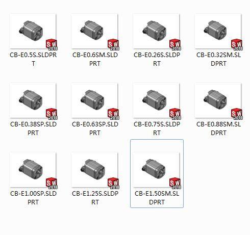11种型号CB-E-S-双向齿轮泵模型缩略图