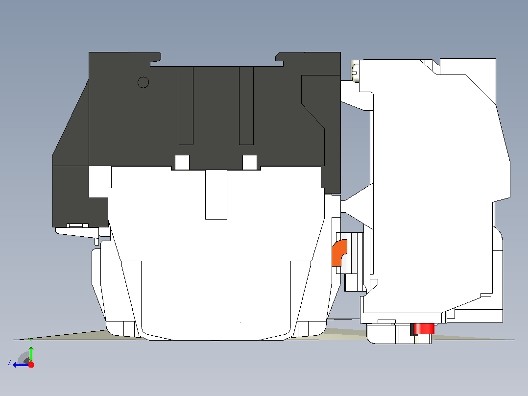 接触器S-T21+热继电器TH-T25三菱右视图