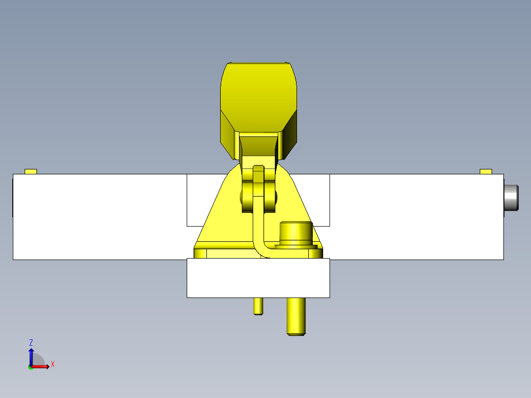 可抵消工件尺寸误差的焊接夹具前视图