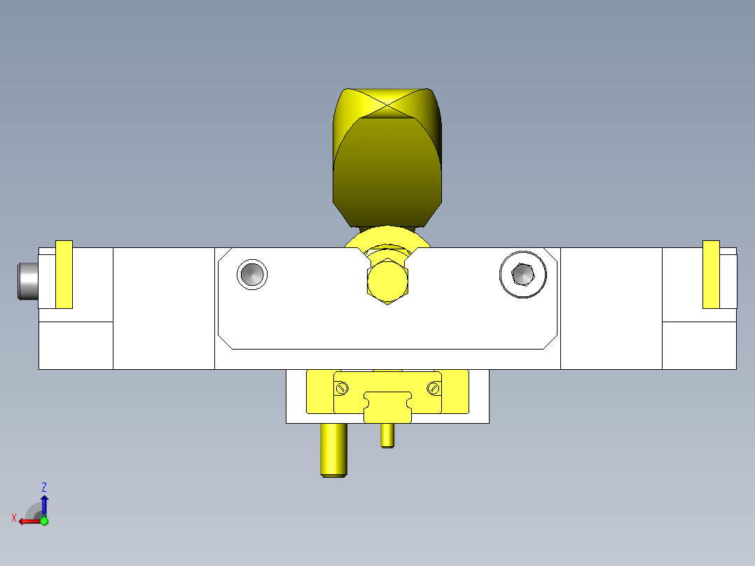 可抵消工件尺寸误差的焊接夹具后视图