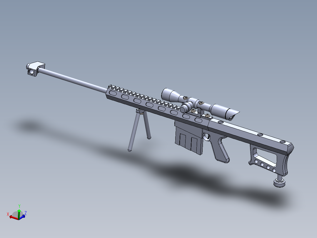 巴雷特狙击枪装配体