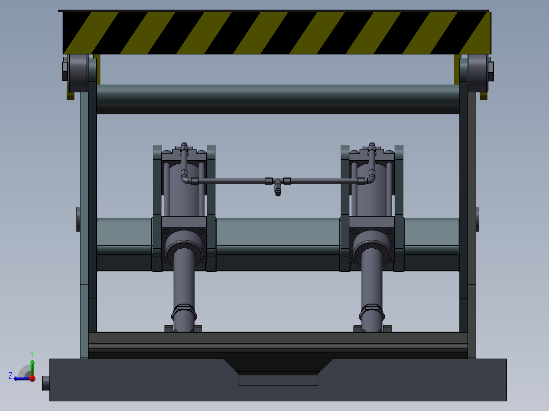 A2 液压剪式升降平台 3D模型右视图