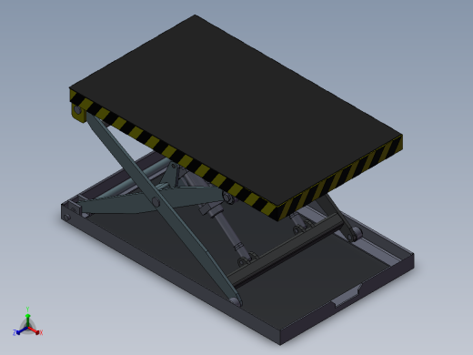 A2 液压剪式升降平台 3D模型正等轴测缩略图