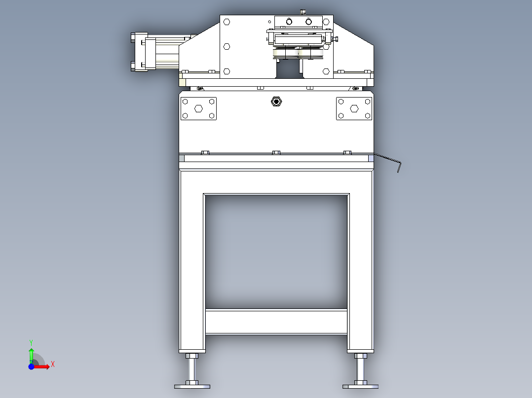 自动冲孔三通棒机前视图