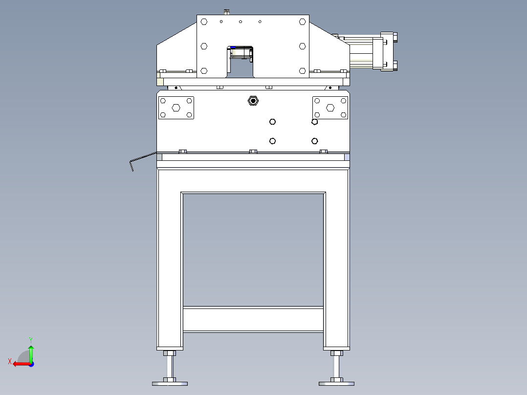 自动冲孔三通棒机后视图