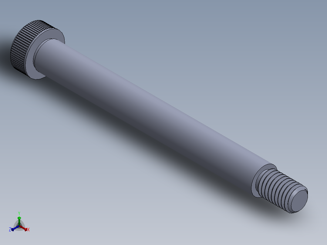 公制SH螺栓选择（DME）-SB DME PM10 x100.SLDPRT正等轴测图